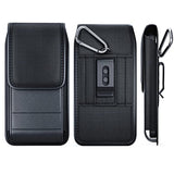 Belt Holder For 16 16E 16Pro 15 Pro 14 13 12 11 Xs Xr – Vertical Nylon Cell Phone Holster Case With Clip For Men Women (Fits Otterbox Commuter Case) Black