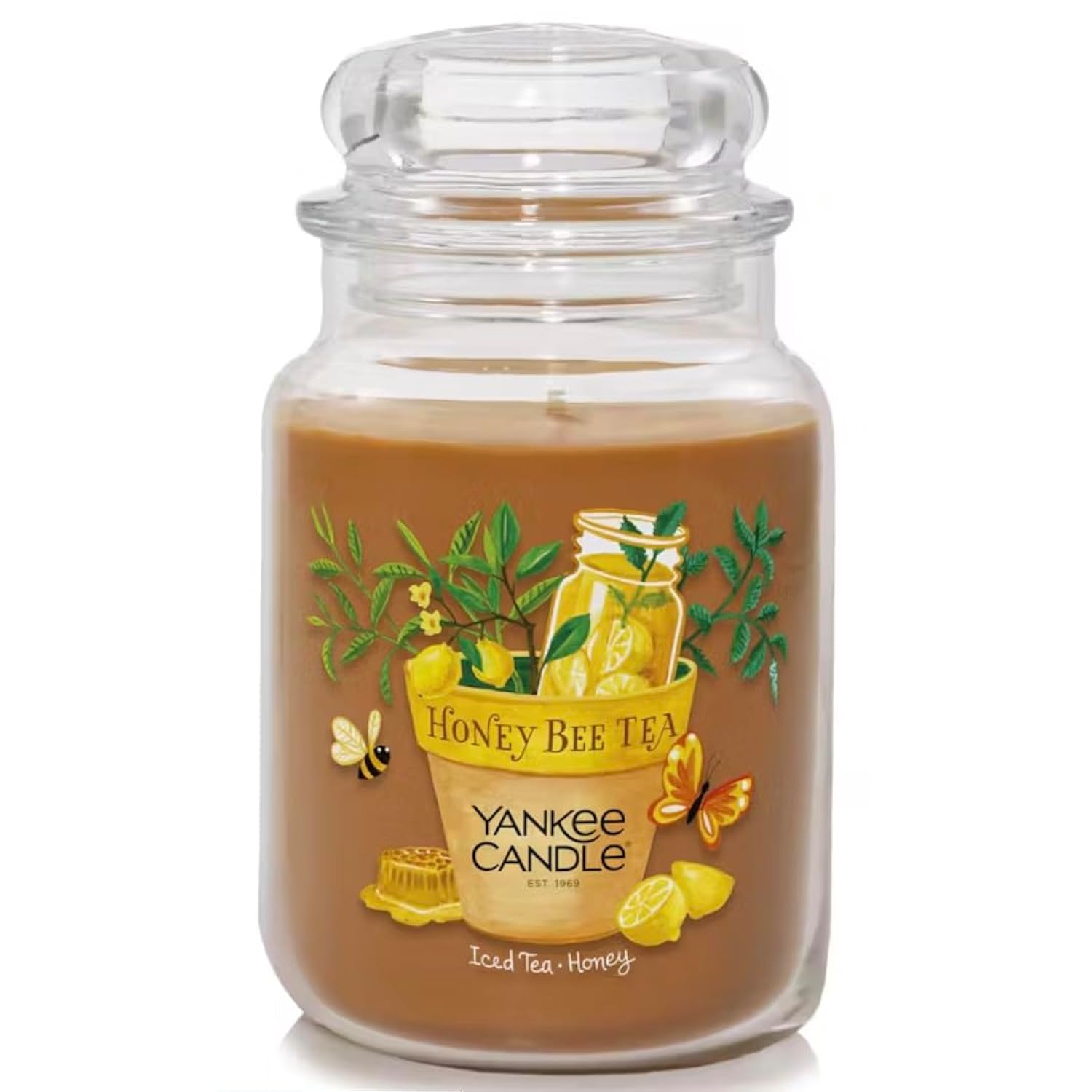 Yankee Candle Into The Garden - Honey Bee Tea (Iced Tea * Honey) Large Classic Jar Candle