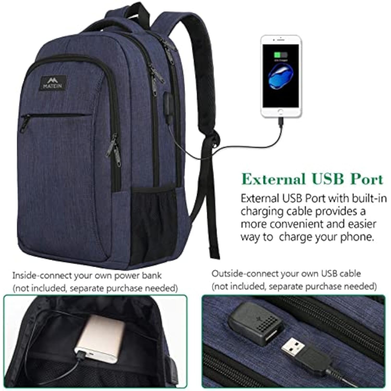 Laptop Backpack,Slim Travel Backpack With Laptop Compartment For Men Women,College Daypack Gift Computer Bag Fits 15.6 Inch Notebook, Blue