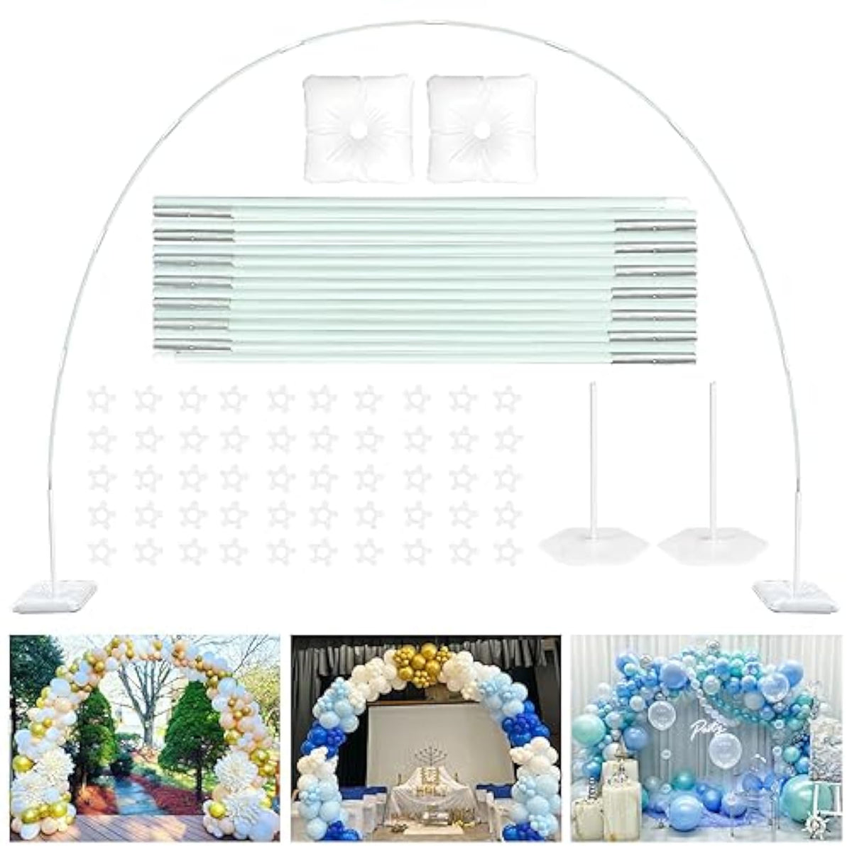 10ft x 7.5ft Adjustable Balloon Arch Frame Stand Kit for Party Decor