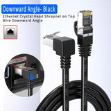 2Pack 90 Degree Cat6A Ethernet Cable Shielded Rightangle Down/Up 3Ft, Cat6 Net
