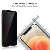 2 Pack L?k Privacy Screen Protector Designed For Iphone 12 And Iphone 12 Pro 5G 6.1 Inch Tempered Glass High Clear, Case Friendly, Come With Installation Tray -Black