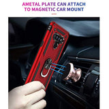 Compatible With Lg Stylo 6 Case, With [Tempered Glass Screen Protector][Metal Ring][Magnetic Support] Kickstand Heavy Duty Drop Protector Phone Case Cover (Black)