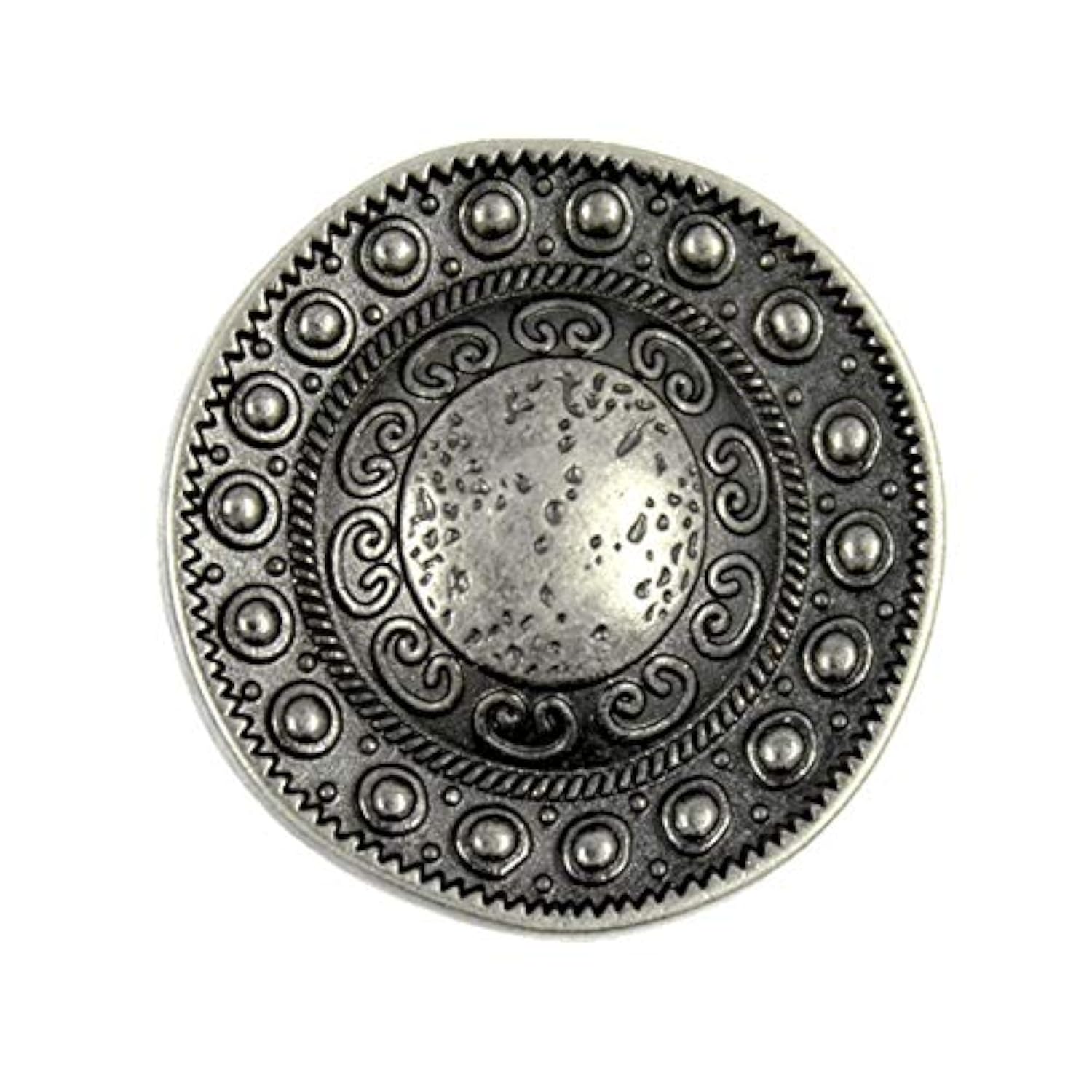 10 Pieces Beads Around The Dome Metal Shank Buttons. 23Mm (7/8 Inch) (
