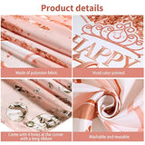 Rose Gold Happy Birthday Backdrop For Women Rose Gold Banner Glitter Diamond Birthday Backdrop Sweet Princess Photography Background