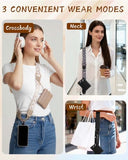 Clip and Go Strap for Phone with Wallet Crossbody, Phone Lanyard Adjustable Phone Strap with Zippered Pouch, Anti Theft Cellphone Lanyard with Purse,