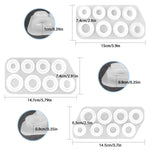 3Pcs Different Shapes Silicone Resin Ring Mold, 8 Sizes Ring Jewelry Resin Casting Mold, For Diy Rings, Earrings, Necklace Pendants, Keyrings, Crafts, Decorations Making