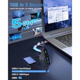 Usb C To Usb Hub 4 Port, Type C To Usb Adapter With 4 Usb 3.0 Ports, Thunderbo