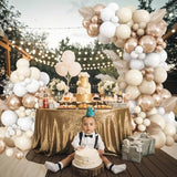 Neutral Champagne Gold Balloon Arch Kit - 142 PCS Party Decorations