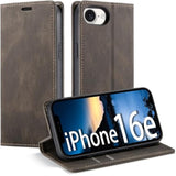 Compatible With Iphone 16E Wallet Case With [Rfid Blocking],Card Holder Kickstand Magnetic,Leather Flip Case Wallet For Iphone 16E 6.1 Inch (Coffee)