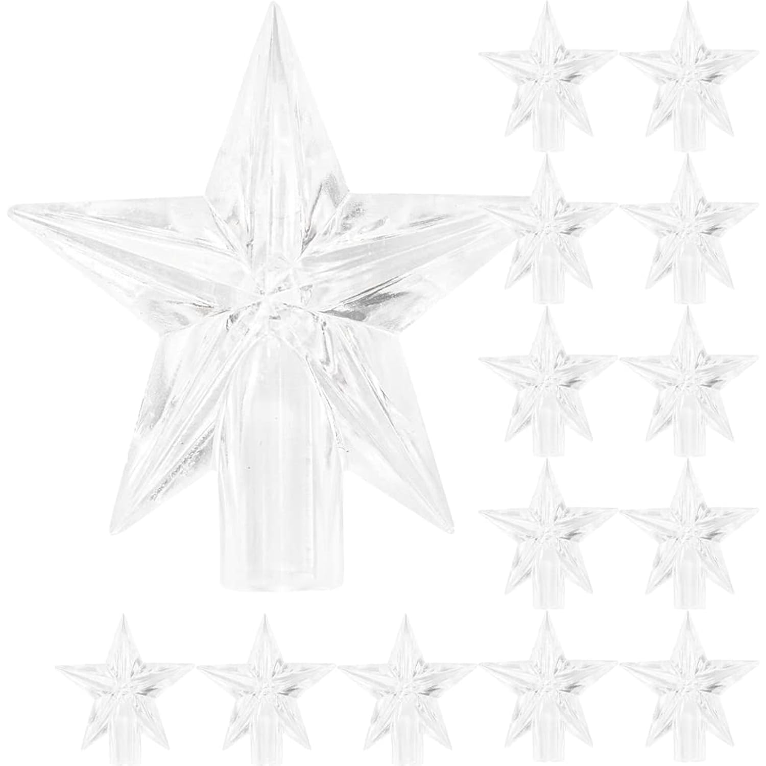 String Light Bulbs Cover 100Pcs Star Shaped Fairy Lamp Shades Decorative String Light Covers Christmas Tree Toppers For