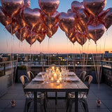 18 Inch Pink Heart Balloons, 24 Pcs Valentine'S Day Foil Heart Shaped Balloons Decoration For Romantic Valentines Wedding Bridal Shower Anniversary Engagement Valentine'S Day Party Supplies