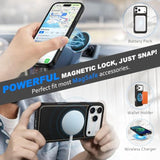 SHIELDON Detachable Wallet Case for iPhone 17 Pro Max 6.9" Retro Black