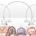6.56Ft Arch Backdrop Stand Balloon Arch Frame Kit For Wedding Arch Flower Stand Party Background Decoration (Aluminum/Gold)