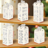 Christmas Centerpiece Table Decorations, 6Pcs Light Up White Snowflake Paper Lanterns Decorative Glitter Table Centerpiece Boxes For Winter Wonderland Christmas Holiday Party Home Decor