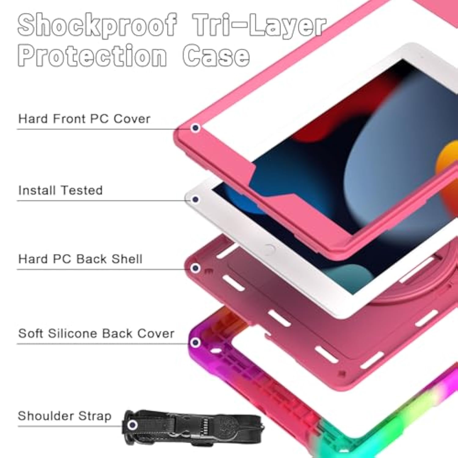 Ipad 9Th Generation Case, Ipad 10.2 Case(2021/2020/2019), Ipad 8Th/7Th Generat