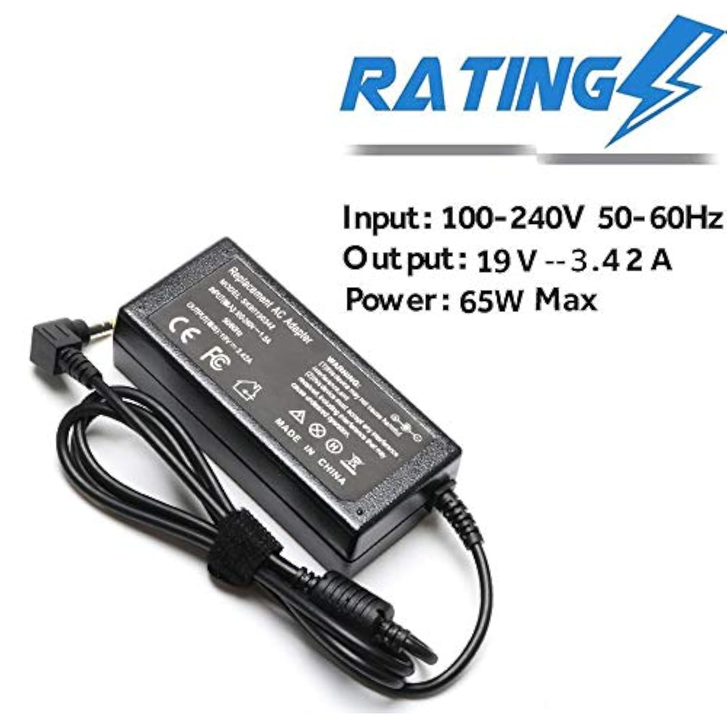 19V Monitor Power Cord For Hp Monitor 27F 22Cwa 24F 23F 27Er 23Es 25Es 27Es 27