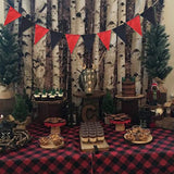 Pre-Strung Black And Red Triangle Flag Banner Garland For Graduation Baby Shower Birthday Party Decorations Indoor Outdoor Photo Backdrop