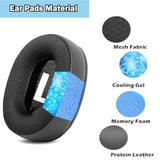 Cooling Gel Earpads Replacement Compatible With Pioneer Se-Ms9Bn Se-Ms7Bt Se-Ms5T Headset Ear Pads Headband Cover Cushions Pillow Foam Repair Parts