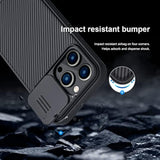 iPhone 14 Pro Max Polycarbonate Protective Case with Camera Cover - Black