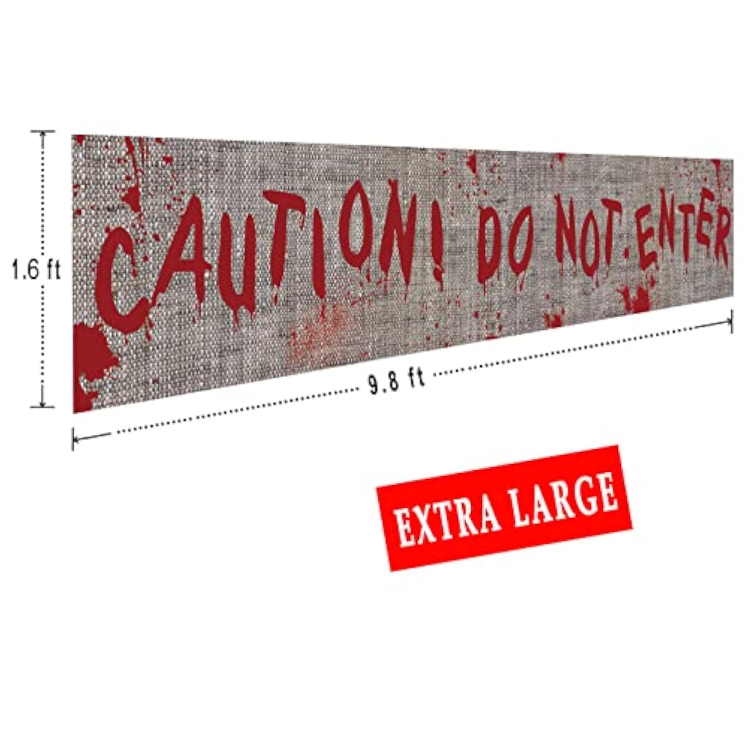Extra Large Halloween Banner Funny Bloody Caution Do Not Enter Haunted House Decoration