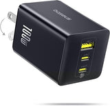 100W 3 Port USB C Fast Wall Charger Foldable Compact Power Adapter for MacBook iPhone iPad Samsung