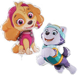 Pack Of 2 - Paw Patrol Foil Balloon Pack - 1 X 32" Skye & 1 X 34" Avalanche/Everest Shaped Character Foil Balloons