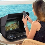 Outdoor Laptop Sun Shade Portable Shield Cover For Work Outside,Computer Privacy Hood Cover, Compurer Bag Shade Sleeve Case For 12-14In(Patent Pending)