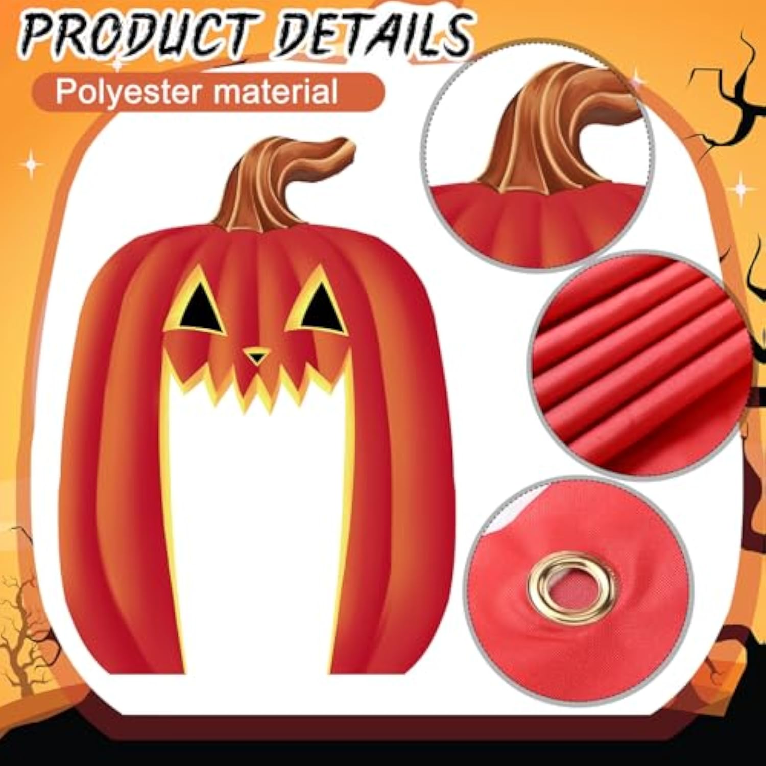 Halloween Door Cover Large Outdoor Banner Sign Pumpkin Archway Porch Yard Decor