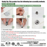 12 Sets 15Mm Snap Buttons Fastener Kit No Sew Removable Metal Heavy Du