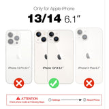 For Iphone 14 Case For Iphone 13 Case 6.1 Inch, [Built In Screen Protector And Kickstand] Heavy Duty Military Grade Protection Shockproof Protective Cover For Iphone 13/Iphone 14, Black