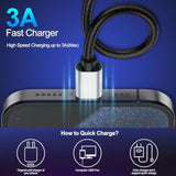 2 Pack 10ft USB A to USB C Cable, Fast Charger for iPhone 15, Samsung, LG