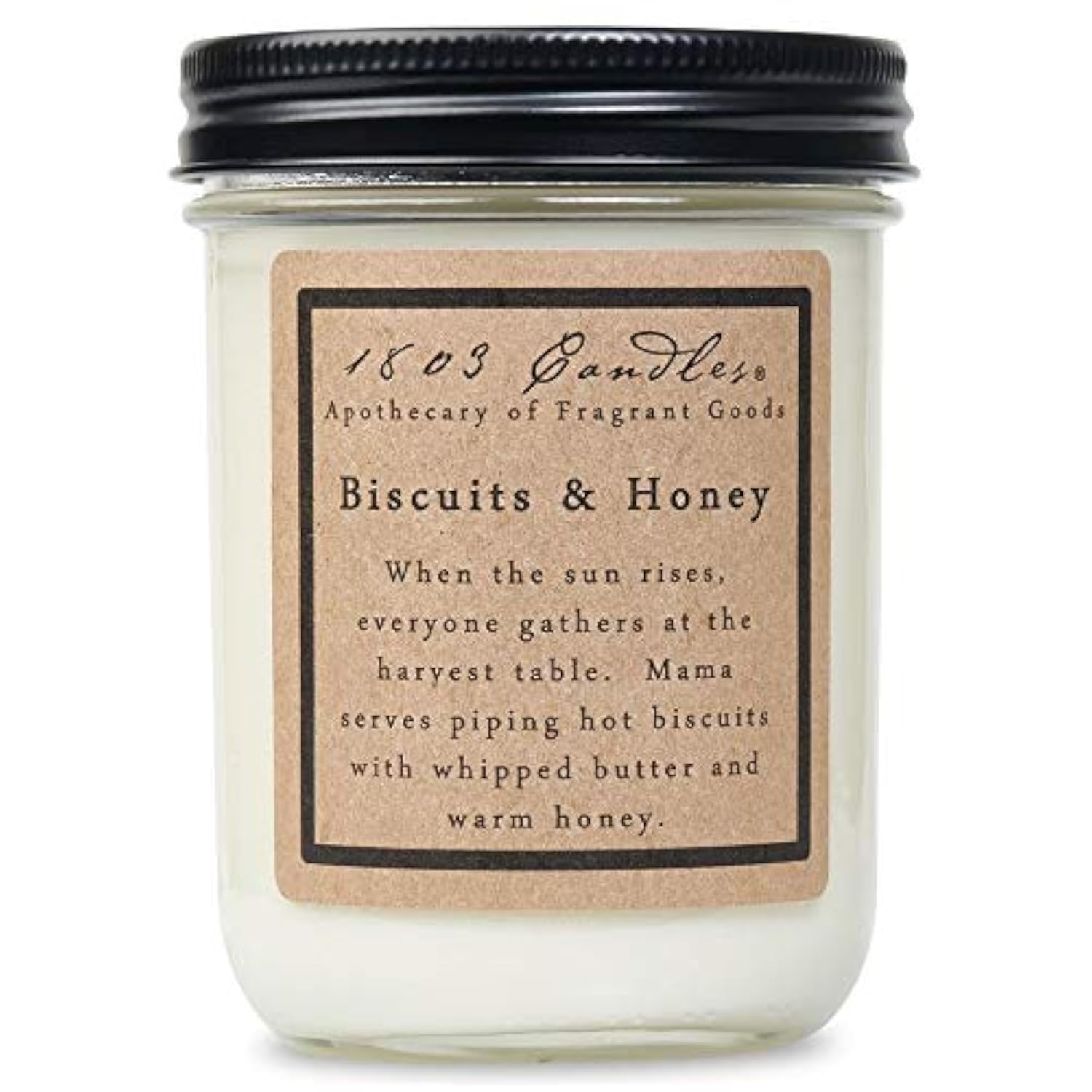 - 14 Oz. Jar Soy Candles - (Biscuits And Honey)