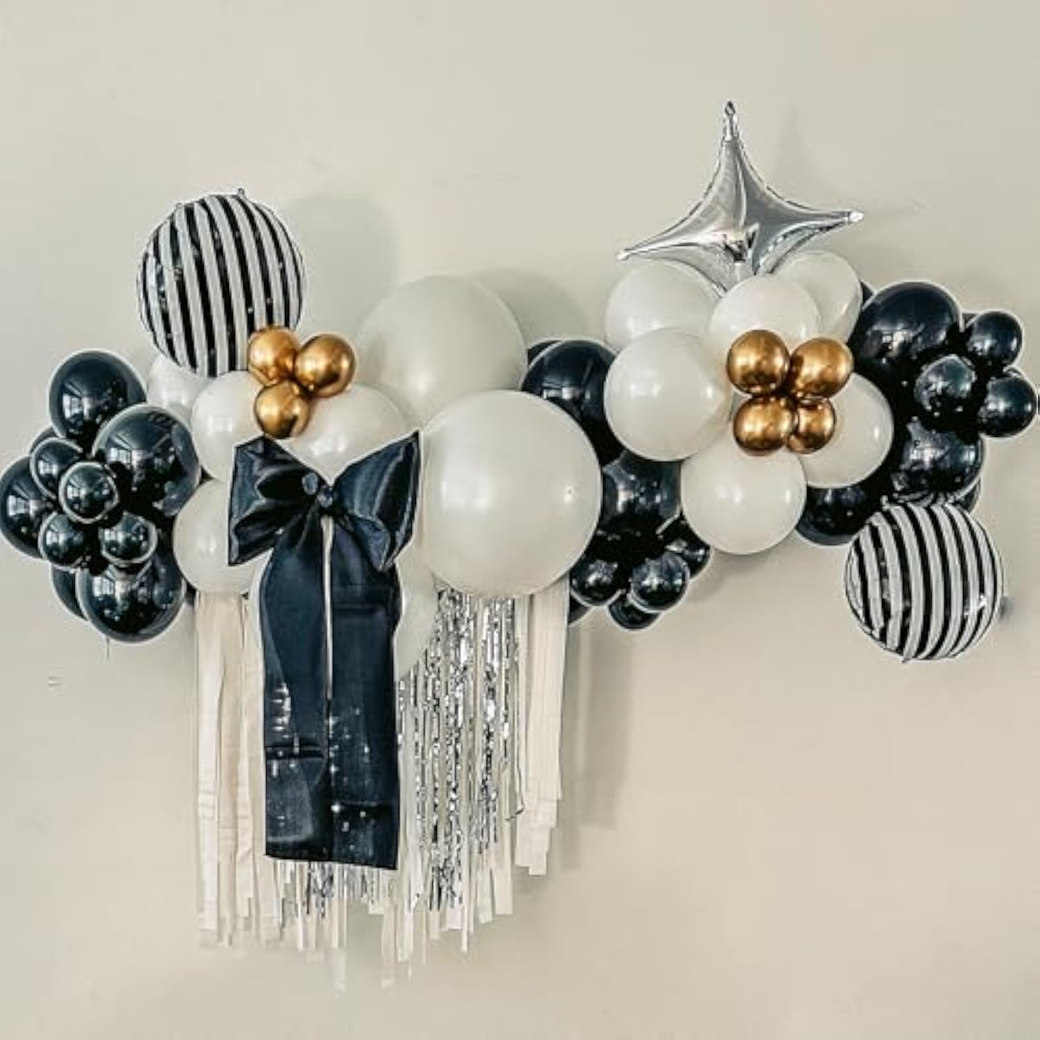 Striped-Balloon Halloween-Balloons 12Pcs 18In Black White Striped Foil Balloons Birthday Party Baby Shower Christmas Ceremony Decoration Supply