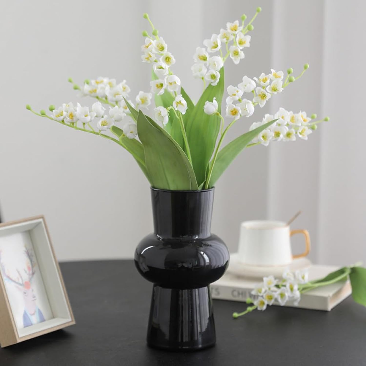 6 Branch Lily Of The Valley Artificial Flowers,Simulation Lily Of The Valley Silk Flower,Outdoor Bridal Wedding Bouquet For Home Garden Party Wedding Decoration