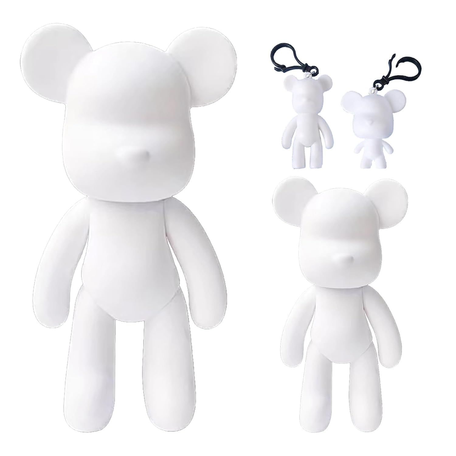 Diy Fluid Bear + Keychain Creativity Paints Set For Home Decoration (Blank Mold 9+13Inch)
