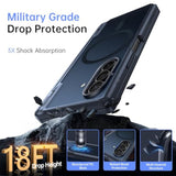 Magnetic For Z Fold 7 Case With Privacy Screen Protector, Compatible With Magsafe, Full-Body Slim Coverage Hinge Protection, Shockproof Phone Cover For Samsung Galaxy Z Fold7, Jet Black