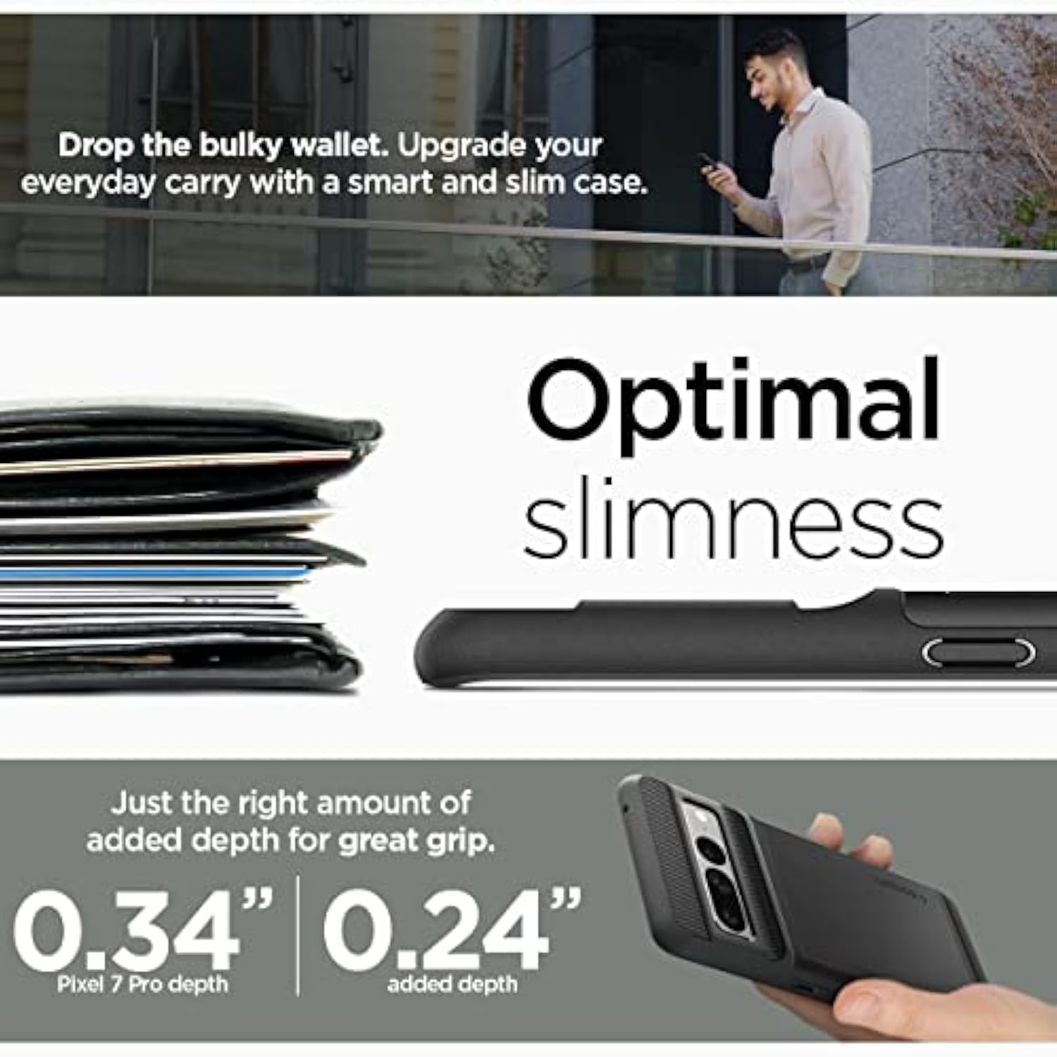 Spigen Slim Armor CS Designed for Pixel 7 Pro Case (2022) - Black