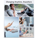Coiled Usb A To Usb C Cable ?Recommended Stretch Length: 1.3-3.3Ft? Usb A To Usb C Andriod Auto & Carplay Cable For Iphone 16 15 Pro/Pro Max/Plus, For Samsung Galaxy S24 S23 S22 S20 S10-Grey