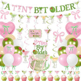 63 Pcs Espresso Martini Party Decorations, Glitter Banner, Cake Topper, Balloons