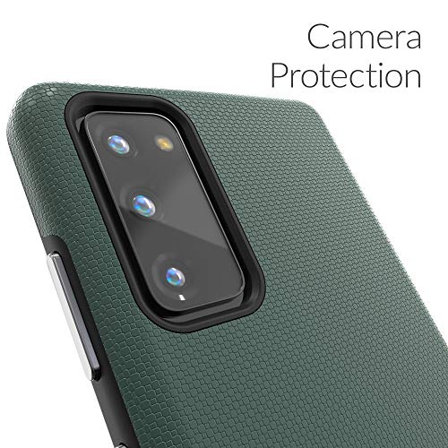 for  Galaxy S20 FE Case, Shockproof Protection Dual Layer Case for  Galaxy S20 FE 5G (6.5 inch) - Forest Green