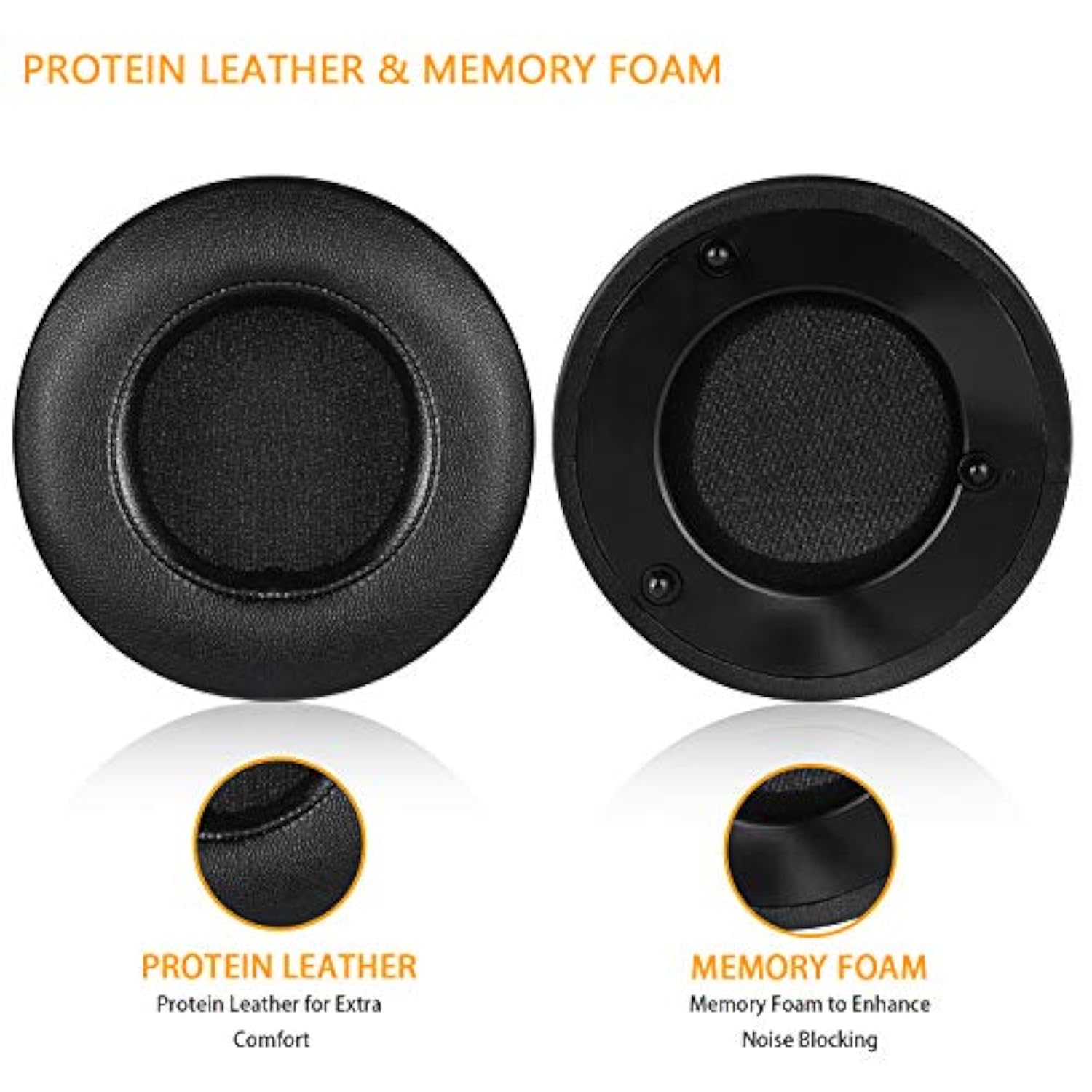 Mano'War Earpads, Replacement Memory Foam Ear Cushion Kit Pad Cover For Razer Razer Mano'War Headphone Only (Black)