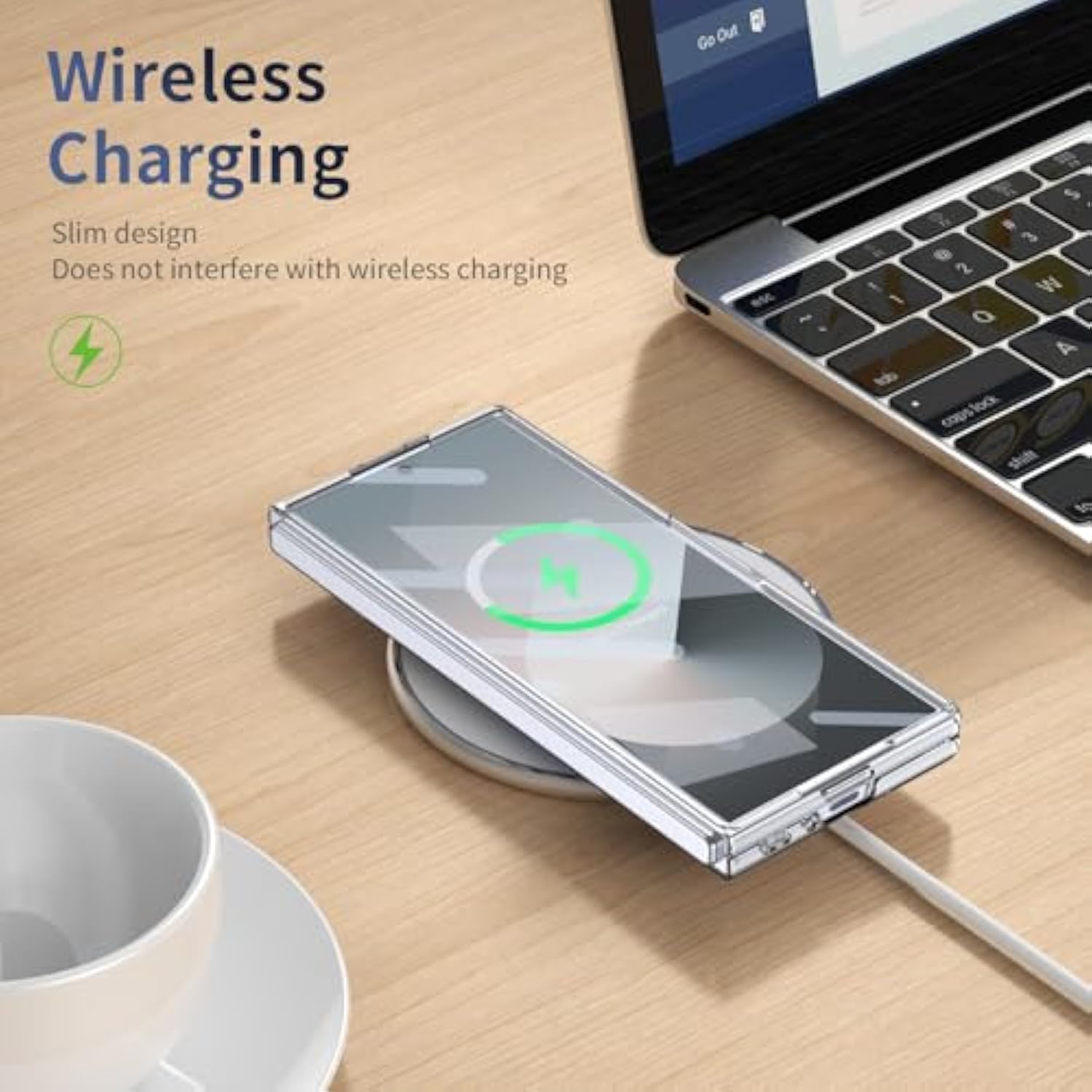 For Samsung Galaxy Z Fold 7 Case With Rotating Ring Stand, [Wireless Charging] Z Fold7 Magnetic Case With Screen Protector Camera Protector Slim Pc Kickstand Clear Cover For Z Fold 7 Silver