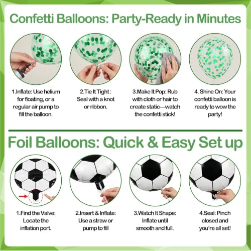Soccer Balloons for Sports Birthday and Team Party Decorations