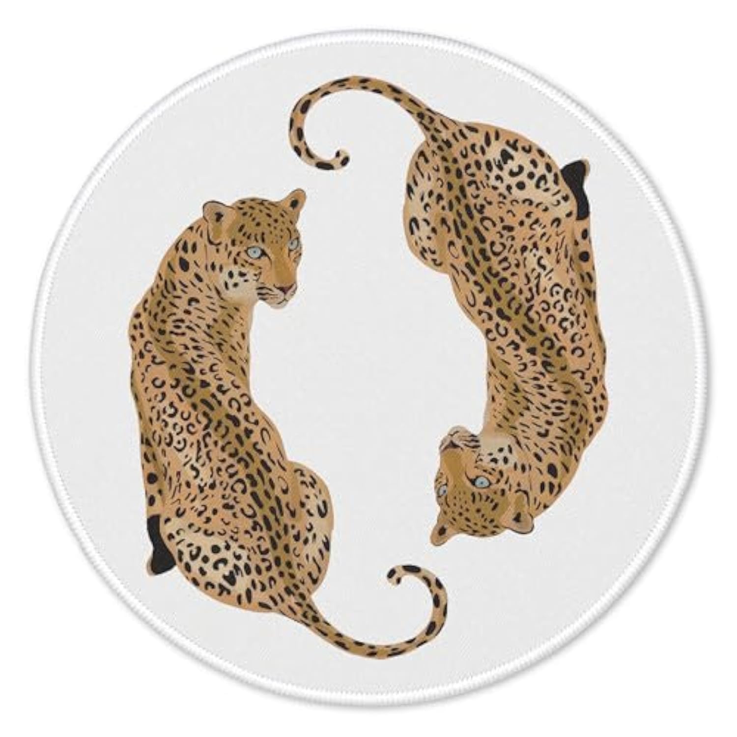 Trendy Preppy Leopard Mouse Pad For Desk, Fashion Cheetah Print Aesthetic Mousepad For Work Computers Laptop Home Office Dorm Desk Accessories, Girly Office Supplies, 7.9X7.9
