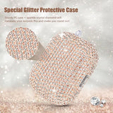 Bling Case For Airpods Pro 2Nd 1St Generation Case - Jewelry Cute Airpods Pro 1 2 Case Cover With Glitter Keychain Women 2025 Crystal Fancy Case For Ipods Pro2 1 Wireless Charging Cases-Gold