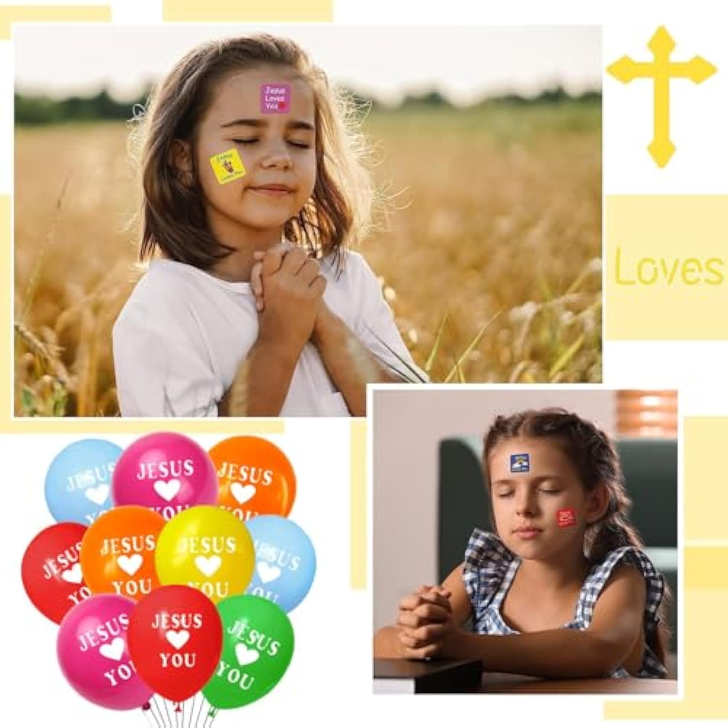 36 Pcs Jesus Loves You Balloons Christian Religious Jesus Balloons For Sunday School Supplies He Is Risen Easter Party Favors