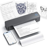 D830 Portable Printer Wireless For Travel, Supports 8.5 X 11 Inch Thermal Paper, Bluetooth Compatible With Ios, Android, Laptop, Grey