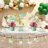 24 Pcs Bear Baby Shower Centerpiece Sticks Sage Green - We Can Bearly