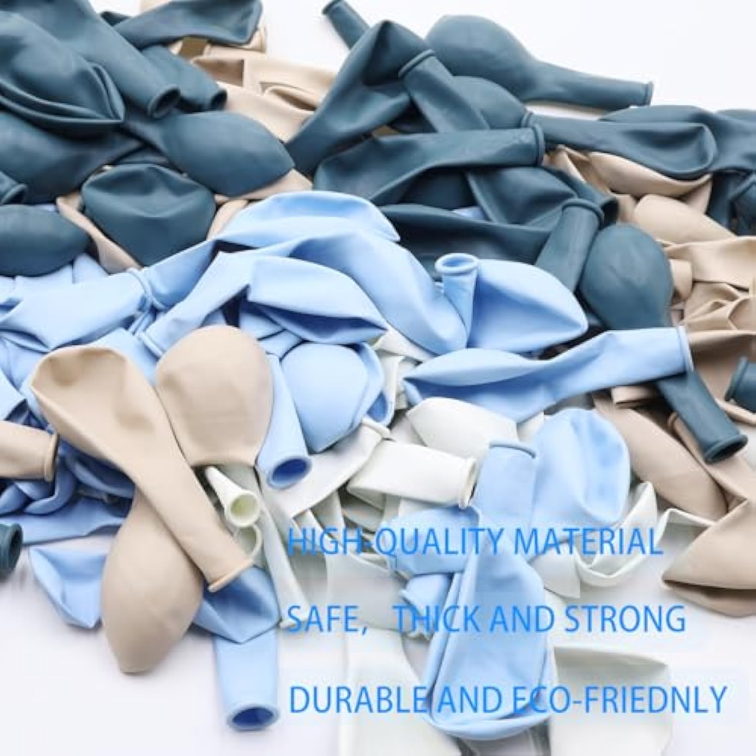 Dusty Blue Balloon Garland Kit - 167Pcs Blue Balloon Arch Kit With Dusty Blue, Baby Blue, Sand White, White Balloons - Perfect For Baby Shower Wedding Boy Birthday Decoration
